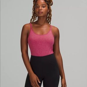 Lululemon | Ebb to Street Pink Lychee Built In Bra Bodysuit Tank (NWOT)